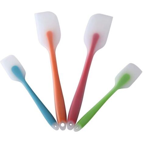 Lot De 4 Spatules En Silicone – Spatule Flexible Résistante À La Chaleur 450f – Ustensiles De Cuisine De Qualité Alimentaire De Qualité Supérieure