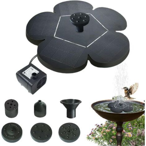 Bunthaus Fontaine Solaire Pour Bain D Oiseaux Fontaine À Oiseaux Énergie Solaire Cascades D Eau Silencieuses Pour Aménagement De Paysage Cour Patio Terrasse Porche Jardin Bassin Et Arrière Cour
