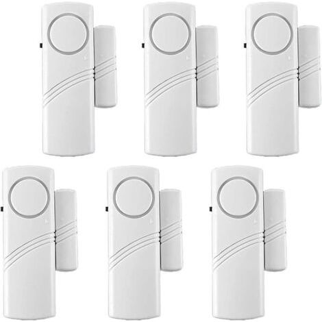 Bunthaus 6 Packs Alarmes De Porte Et De Fenêtre,détecteur Magnétique Effraction,pour Sécurité Des Enfants,bricolage Pour Sécurité De Maison,protection Des Bureaux,magasin Achat Pile Aaa