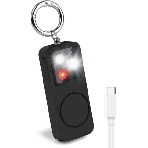 Bunthaus Alarme Personnelle Avec Lumière Led, Ring Alarm De 150 Db, Sifflet Et Alarme Personnelle, Lampe Puissante, Alarmes De Poche, Porte Clés Compact D'Urgence Pour Enfants, Femmes Et Personnes Âgé