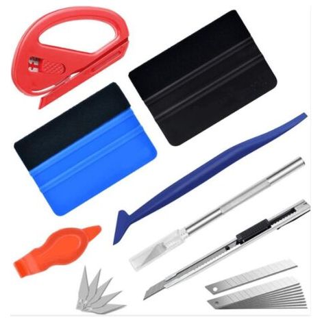 Bunthaus (22 Pièces) Ensemble D'Outils Pour Film De Vitre De Voiture, Grattoir Pour Pièces Automobiles, Grattoir En Feutre, Couteau Utilitaire