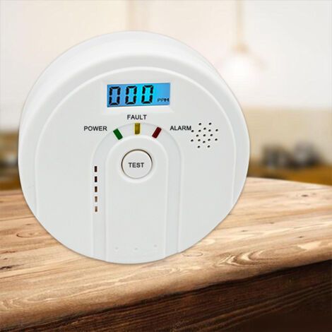 Bunthaus Détecteur De Monoxyde De Carbone, Alarme De Monoxyde De Carbone Alimentée Par Batterie Remplaçable Avec Affichage Numérique Lcd, Moniteur D'Alarme Co En 50291 Pour La Sécurité (piles Aa Non I