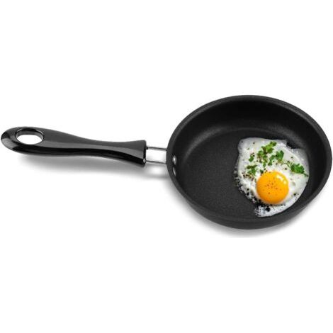 Bunthaus Mini Poêle À Frire Antiadhésive Omelette Petite Poêle À Frire Mini-œuf Poché Anti-adhésif Ménage Petite Cuisinière À Induction Pour Faire Frire Les Œufs Et Préparer Le Petit-déjeuner Noir