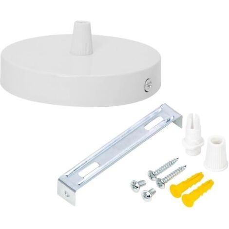 Bunthaus Luminaire, Pièce, Boîtier De Connexion En Métal, Abat Jour Rond 1 Trou, Rosette De Plafond, Pavillon Convient À Toutes Les Lampes (100 Mm X 20 Mm)
