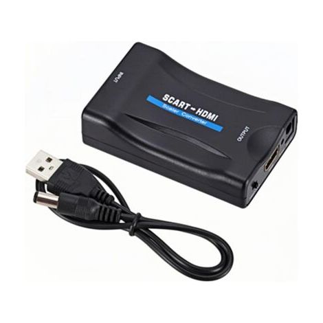 Bunthaus Scart Vers Hdmi Convertisseur Peritel Vers Hdmi Scart Péritel Vers Hdmi Adaptateur Audio Vidéo Rater Commutateur Full Hd 720p/1080p Pour Hdtv/monitor/projector/stb/vhs/xbox/ps3/sky Bluray Dvd