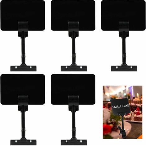 5 Pièce Pinces Étiquettes Clips Titulaire Prix Support D'Affichage Présentoir Avec De Réutilisables Double Face Pour Magasins Fruits Restaurants Supermarchés