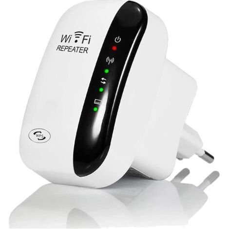 Bunthaus Wifi Répéteur 300mbps Wireless Mini Repeater Sans Fil Adaptateur Amplificateur De Signal Wireless Répétiteur, 2.4ghz Antennes Intégrées Norme,1 Port Ethernet, Protection Wps