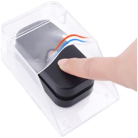 Bunthaus Couvercle Étanche Pour Bouton De Sonnette, Housse De Protection Transparente, Sans Fil, Support Mural, Protection Sonnette Exterieur Pluie, Coque Étanche Pour Contrôle D'Accès De Porte