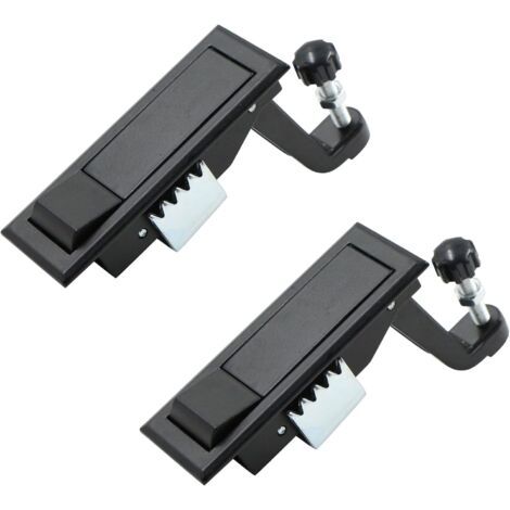 Bunthaus 2pcs Serrure Porte D'Armoire Bouton Poussoir - Électrique Plat Armoire Meubles Poignée Meuble Tiroirs Verrouillables Tiroir Camping Caravane Camping-car Yacht Navire Bateau Noir