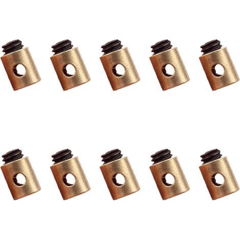 (5 X 6 Mm)10 Pièces Câbles Et Gaines De Frein Vélo, Serre Câble D'Accélérateur Universel En Laiton, Serre Fil De Moto, Pour Accélérateurs De Scooters