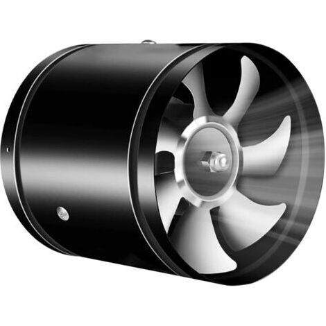 Bunthaus Noir Ventilateur Tubulaire Axial Ø 100 Mm, Ventilateur D'Échappement Ø 100 Mm, Pour Salle De Bain, Toilettes, Cuisine, Serre, Tente, Garage