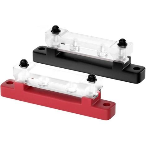 Bunthaus 1 Paire Barre De Bus À 2 Bornes, Bornier De Distribution D'Alimentation Au Sol Avec Couvercle Pour Bateau De Camping Car, Remorque De Voiture Marine