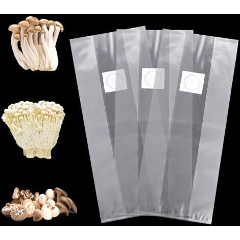 Bunthaus 24 Pièces (32 X 50 Cm) Culture De Champignons, Sacs De Culture De Champignons, Sacs Durables Avec Filtre Indéchirables Et Solides, Sac De Plantation Horticole Pour Champignons, Céréales
