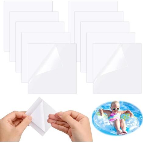 Bunthaus Transparent， 10 Pièces Rustine Piscine, Piscine Patch Kit, Kit Réparation Spa Gonflable, Patchs De Réparation Auto Adhésifs En Pvc, Pour Lits Gonflables Anneaux De Natation Kayaks Piscines