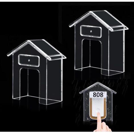 Bunthaus (10x7x4 Cm)couvercle Étanche Transparente Pour Bouton De Sonnette, 2 Pièces Housse De Protection Sonnette Sans Fil, Protection Sonnette Exterieur Pluie, Contrôle D'Accès De Porte Étanche