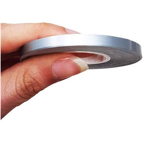 Bunthaus Trim Stripes Bandes Adhésives Pour Voitures, Argent, 5 Mm X 20 M