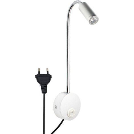 Bunthaus Led Tuyau Applique Hôtel Chevet Tuyau Applique 220v Apprentissage Protection Des Yeux Lampe De Lecture (argent, Lumière Blanche)