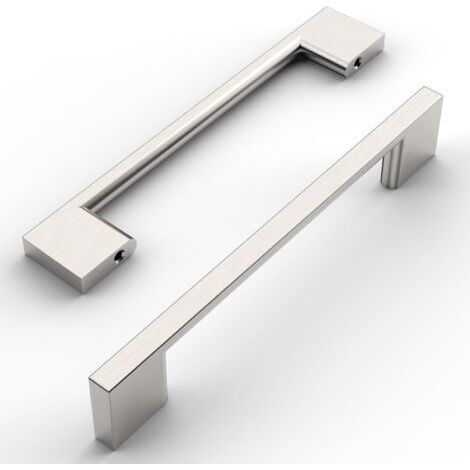 Bunthaus 10 Pièces Poignee De Meuble Cuisine Acier Brossé 128mm Alliage De Zinc Argent Poignées Meubles Avec Vis, Pour Bureaux, Tiroirs, Armoires, Placard