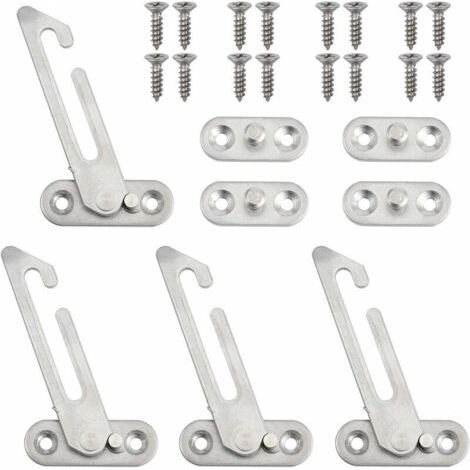 Bunthaus 4pcs Upvc Serrure De Fenêtre Restricteur De Fenêtre En Acier Inoxydable Entrebâilleur Verrou De Sécurité Fenêtre Verrouillage Avec Vis Pour Enfant Bébé Sécurité - Gauche