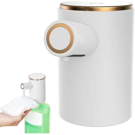 Bunthaus Distributeur De Savon Automatique Avec Capteur Infrarouge,chargement Usb Distributeur Savon Liquide, Étache Ipx4 Distributeur Savon Mousse Pour Salle De Bain, Cuisine, Hôtel (blanc)