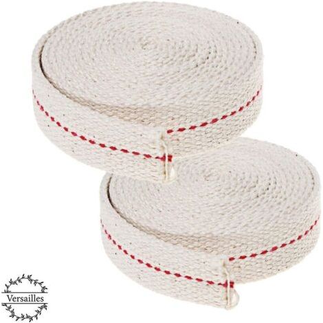 Bunthaus 4 Mètres Coton Mèche De Lampe, Mèches De Rechange Lanterne Mèches Pour Brûleurs Lampes À Huile ( Blanc )-lot De 4 - Versailles