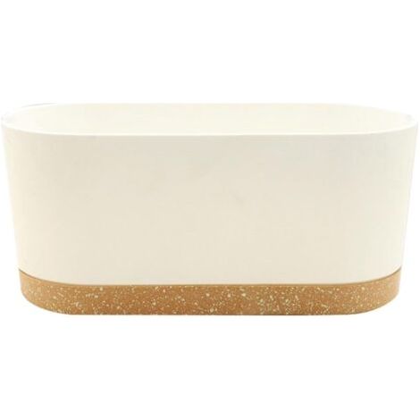 Bunthaus Planteur Rectangulaire, Jardinière En Plastique, Jardinière Pour Légumes, Balcon, Jardinière Simple, Chambre À Coucher Balcon Salon Jardinière (blanc, A)40 X 17,8 Cm