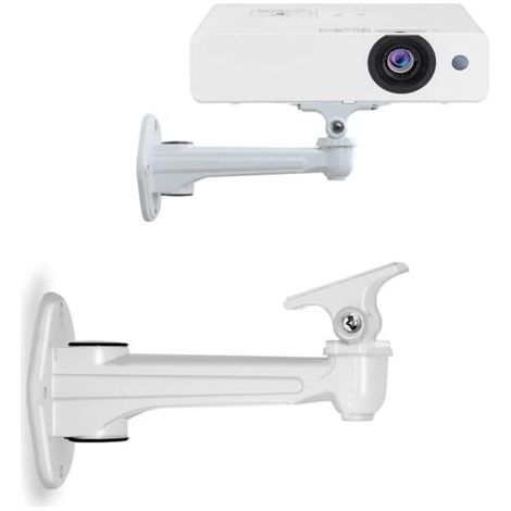 Bunthaus (blanc)mini Support Mural Pour Projecteur, Capacité De Charge 3kg Longueur 16 20cm Matériau Aluminium, Pour Cctv/caméra/projecteur/webcam Orientable À 360°