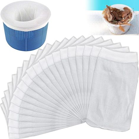 Chaussettes De Skimmer Pour Piscine, Lot De 20 Filtres Pour Panier De Skimmer Et Récupération Des Débris