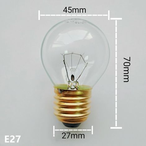 Ampoule Sphérique Pour Four Clair E27 230v 40w Jusqu'à 300 °