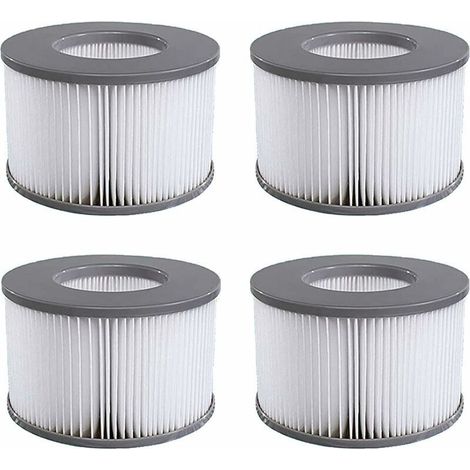 Lan Pack De 4 Cartouches Filtrantes De Remplacement Pour Piscine Gonflable Mspa, Jacuzzi