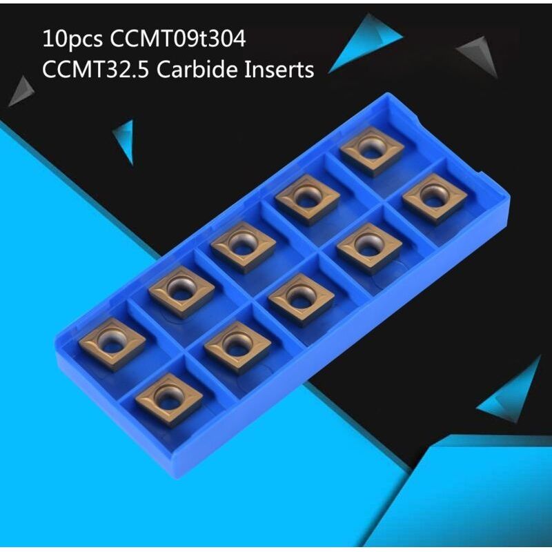 10er-pack Ccmt09t304 Ccmt32.5 Wendeschneidplatten Aus Hartmetall – Cnc-wendeschneidplatten Für Die Edelstahlbearbeitung – 80°-schnittwinkel