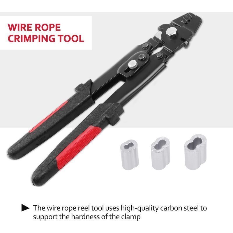 Crimpzange Für Metallanschlüsse – Korrosionsbeständiger, Vergoldeter Stahl – 4 Crimppositionen – Ergonomischer, Rutschfester Griff