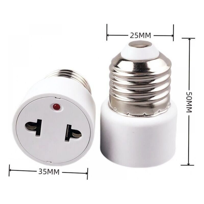 2 E27 Stecker-zu-lampenfassung-adapter Pro Packung.