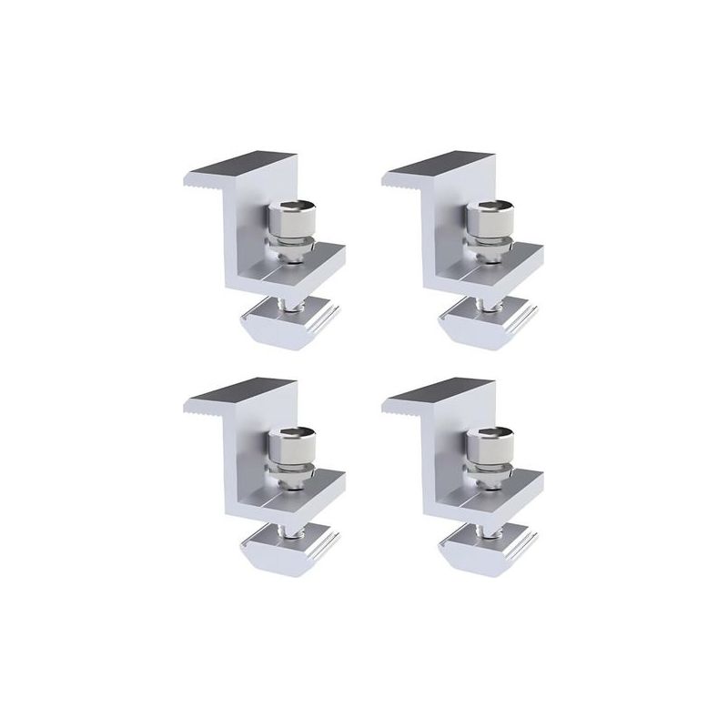 4er-pack Aluminium-solarpanel-halterungen – 30-mm-endklemme – Rost- Und Uv-beständig – Schnelle Montage Auf Dächern Und Unebenen Oberflächen