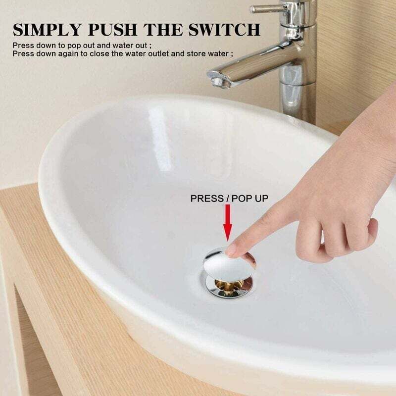 Set Mit 4 Pop-up-waschbeckenabläufen – Korrosionsbeständiger Messing-federverschluss – Einfache Installation Für Waschbecken Und Badewannen