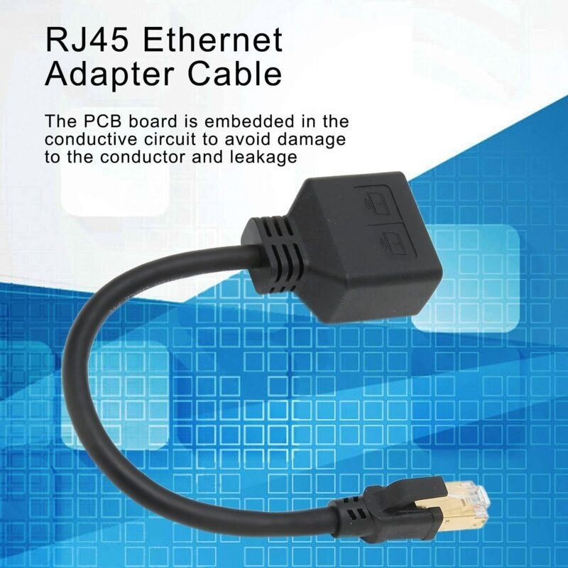 Rj45-ethernet-splitter (1 Auf 2 Ports) – Cat8-adapter Für Büro Und Zuhause – Vergoldete Kabel – Stabile Verbindung Ohne Störungen