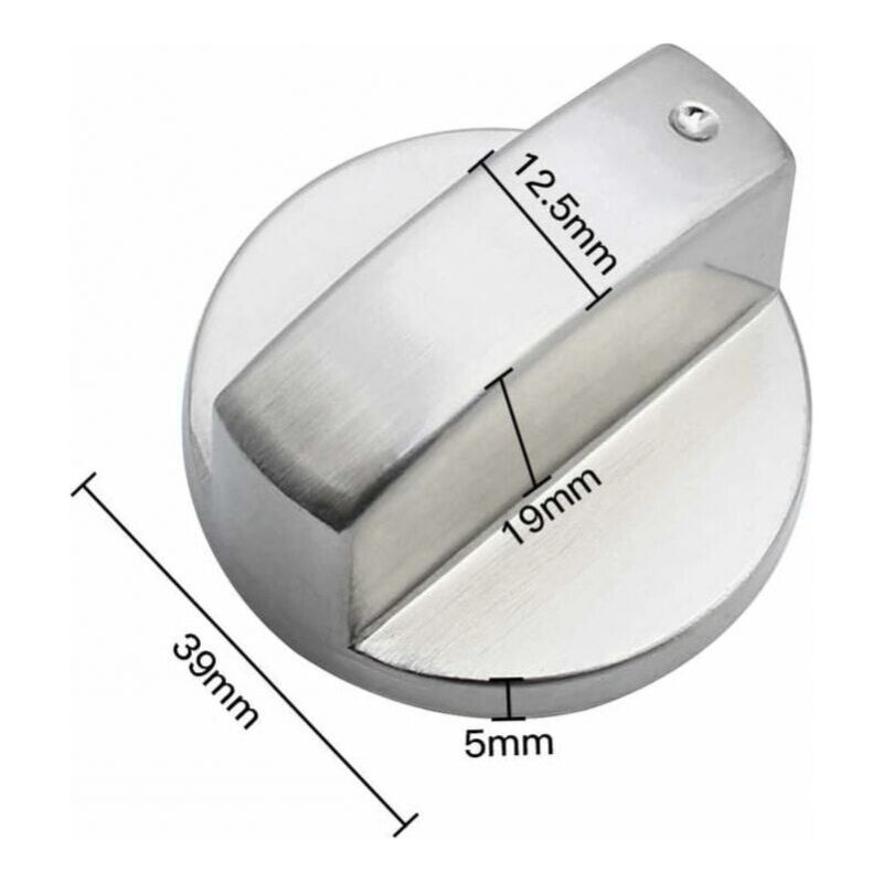 6 Universelle Gasherd-bedienknöpfe Aus Metall, 6 Mm Universelle Bedienknöpfe Für Gasherde, Backöfen Und Kochfelder