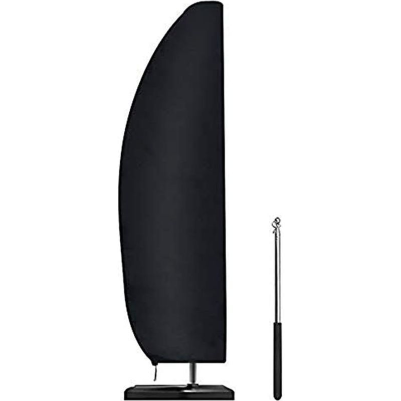 Schutzhülle Für Sonnenschirme Mit Einem Durchmesser Von 2 Bis 4 M – Wasserdichtes 210d Oxford-gewebe – Uv-beständig – Teleskopstange – Abmessungen: 205 X 57 X 48/25 Cm – Schwarz (210d)