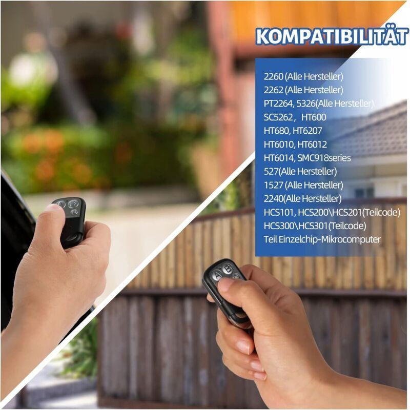 Universelle 433,92-mhz-fernbedienung – Fernbedienungskloner Mit Festem Code – 4 Tasten Für Garagentore Und Einfahrtstore – Kompatibel Mit Dem Marantec-rolling-code-system