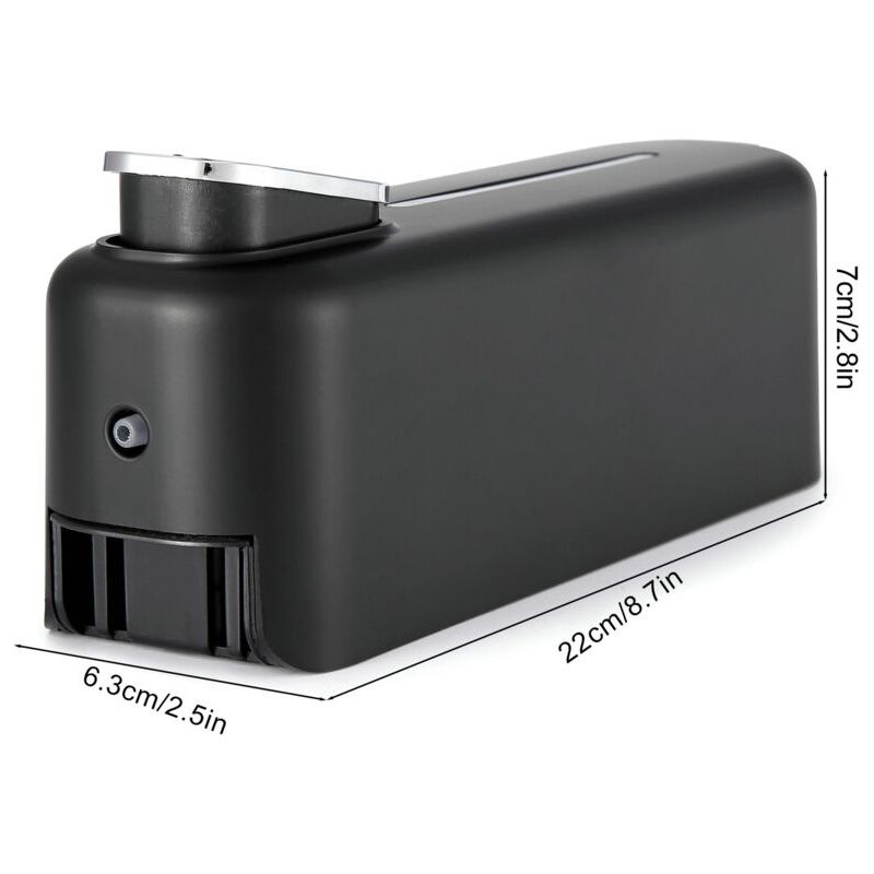 Manueller Wandseifenspender (300 Ml) – Schwarzes Abs – Einfache Montage – Transparentes Sichtfenster Zur Füllstandskontrolle