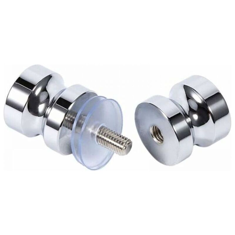 Duschtürgriff-set (2 Stück), Badewannentürgriff, 30-mm-ersatzgriffe In Poliertem Chrom, Robuster Runder Edelstahlgriff Für Glastüren