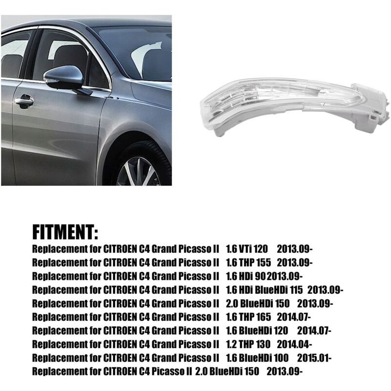 Led-seitenspiegel Mit Blinkern Für Peugeot 508 Citroën C4 Ds5 – Oem-teilenummer 4068916 (rechts) – Sicherheit Und Stil