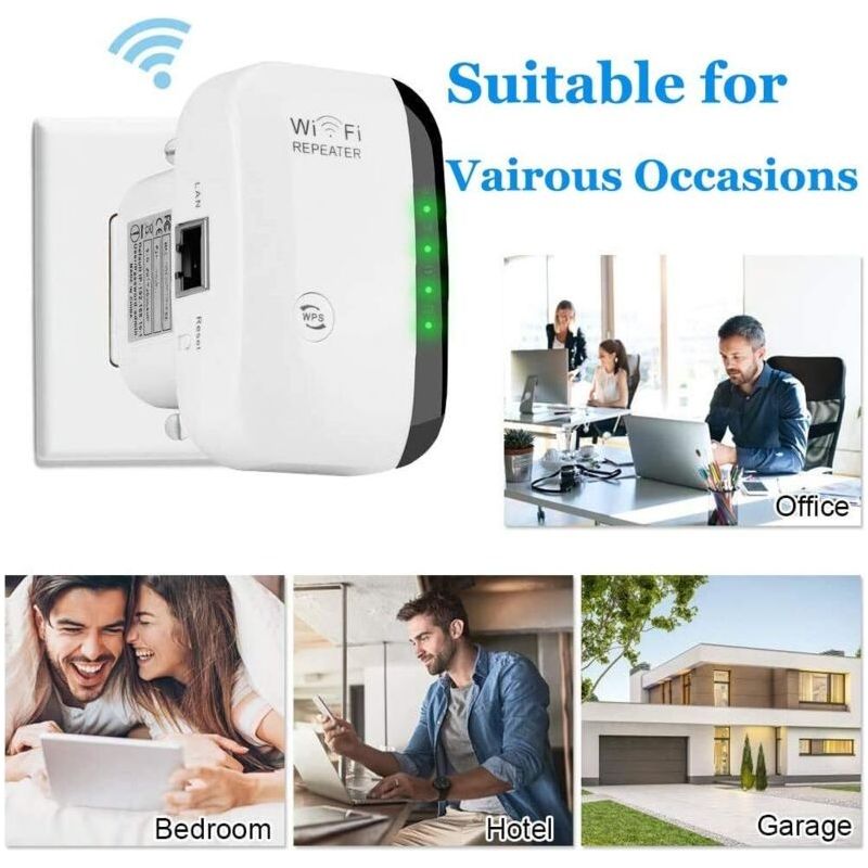 Leistungsstarker 300-mbit/s-wlan-repeater, 2,4-ghz-wlan-verstärker, Wlan-reichweitenverlängerung Mit Ethernet-anschluss. Wlan-verstärker. Wps-schutz.