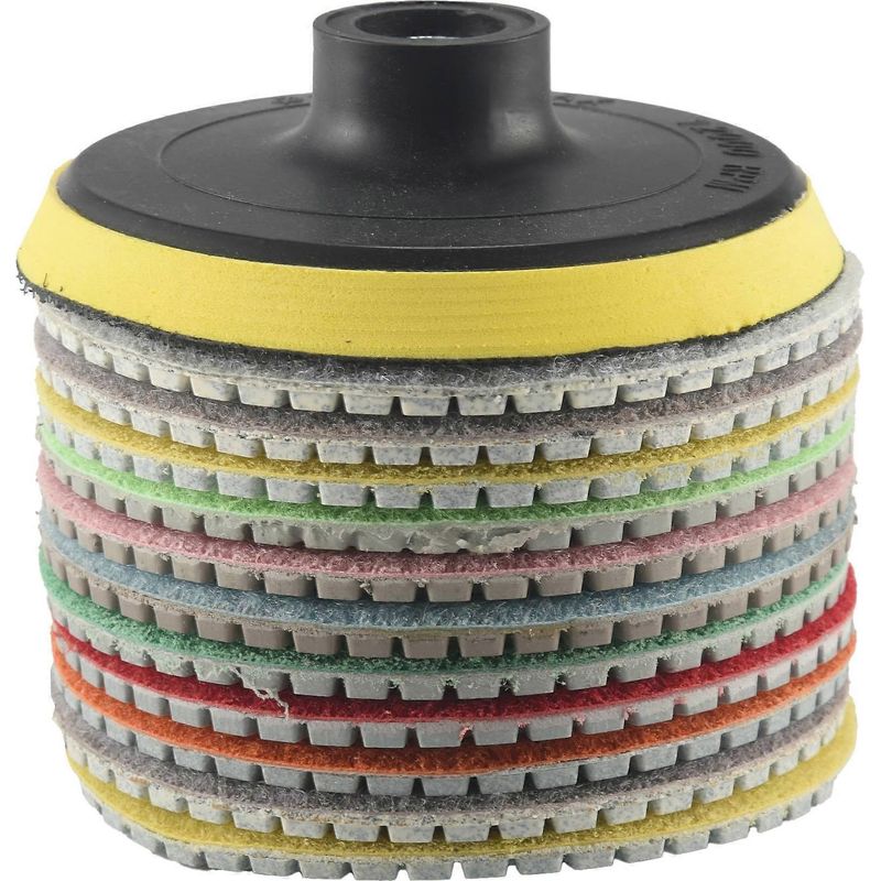 12 Diamantpolierscheiben Für Stein, Beton Und Marmor, Trocken Oder Nass Verwendbar.
