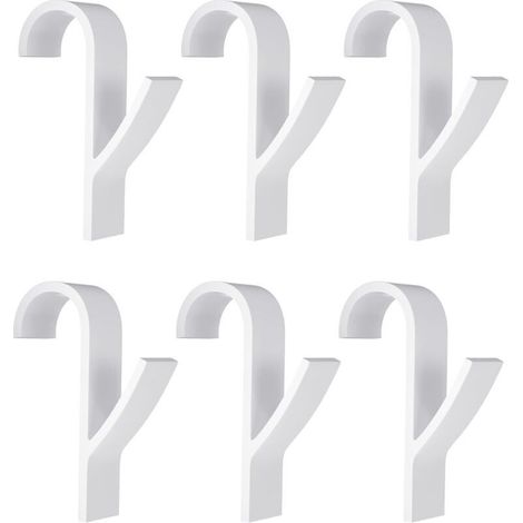 Set Mit 6 Heizkörperhandtuchhaltern, Heizkörperhandtuchhaken, Handtuchtrockenhaken, Weißer Kunststoff
