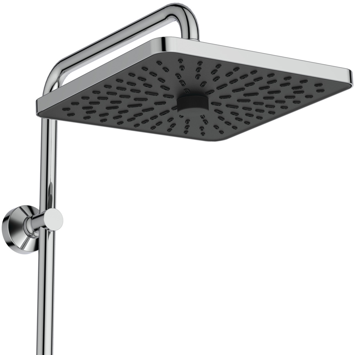 Ideal Standard Ceratwist T25+ - Duschset Ohne Armatur, 26x26 Cm, 2 Strahlarten, Verchromt Be237aa