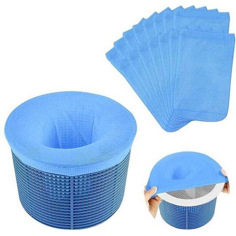 25 Sacs Filtrants Pour Écumoire De Piscine, Sacs Filtrants Pour Écumoire De Piscine, Sacs Filtrants Pour Écumoire De Piscine En Maille Ultra-fine.