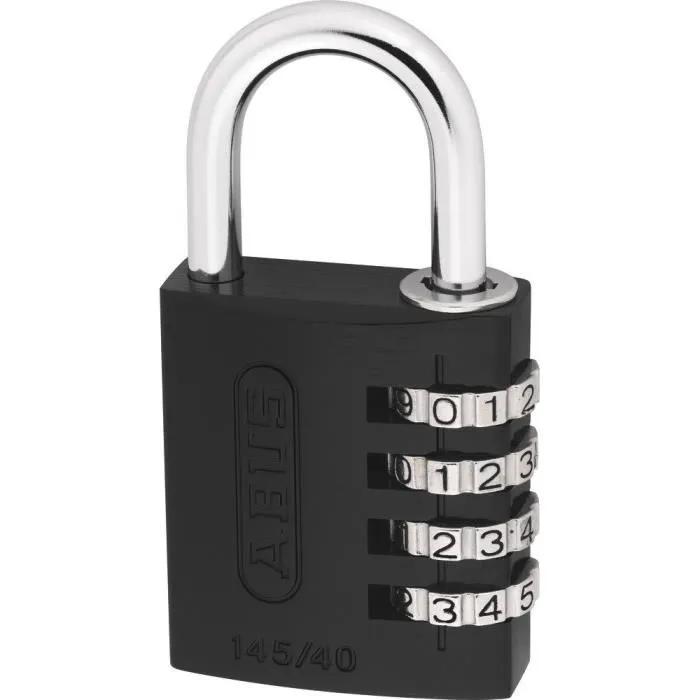 Klassisches Abus Vorhängeschloss Schwarz 40 Mm Aluminium