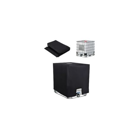 Ibc-tankabdeckung (1000 L), Wassertankabdeckung, Uv- Und Staubbeständige Regenwassersammelabdeckung Mit Deckel, Schutzhülle Für Ibc-container, 116 X 100 X 120 Cm, Schwarz