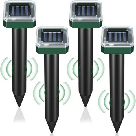 Solarbetriebenes Mäuseabwehrgerät, Schlangenabwehrgerät Für Den Außenbereich, Solarbetriebenes Ultraschall-gartenabwehrgerät, Wasserdicht, Mit Schallspitzen